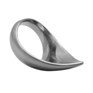 Black Label Stainless Steel Teardrop Cock Ring: Edelstahl-Penisring (50mm)