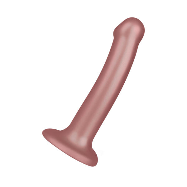 Soft Silicone Dildo Metallic - Size M, 18 cm