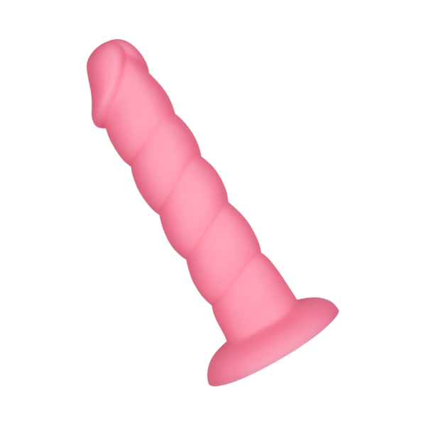 Gerippter Dildo aus Silikon, 20 cm