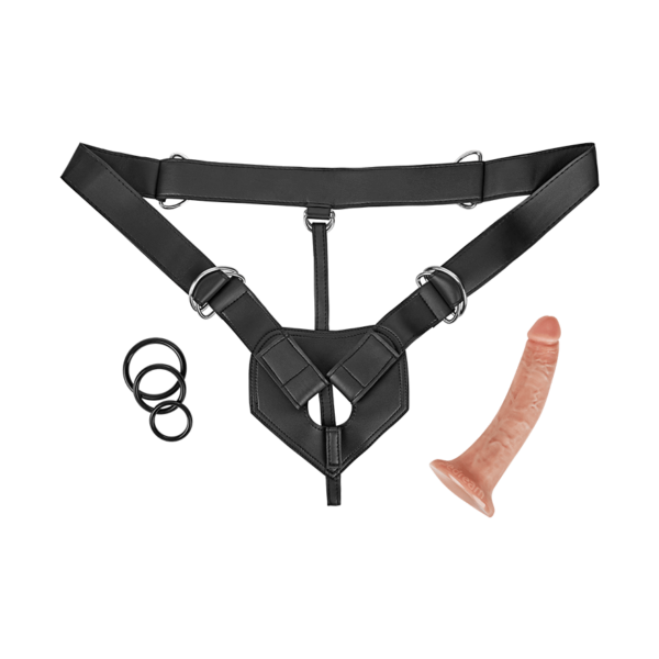 Strap-On Harness, 20 cm, 7 Teile