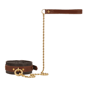 Lederhalsband mit Leine