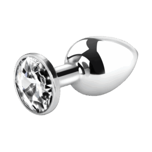 Metall-Analplug mit Kristall, 7,5 cm