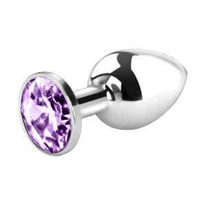 Metall-Analplug mit Kristall, 7,5 cm
