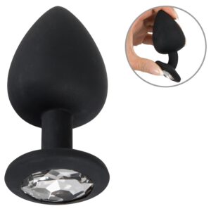 Analplug aus Silikon mit Schmuckstein