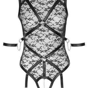 Body, ouvert, mit Strapsen und Armfesseln - alles abnehmbar