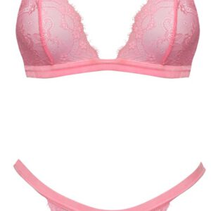 Dessous-Set aus Eyelash-Blütenspitze