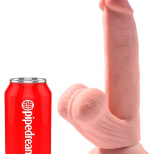 Dildo „Triple Density Cock with Swinging Balls“, hyperrealistisch mit schwingenden Hoden
