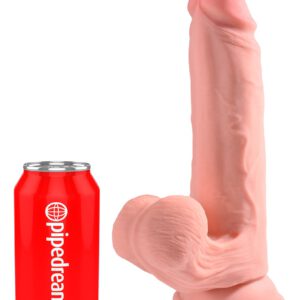 Dildo „Triple Density Cock with Swinging Balls“, hyperrealistisch mit schwingenden Hoden