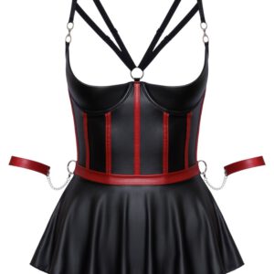 Hebe plus String ouvert, mit abnehmbaren Handfesseln