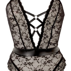 Ouvert-Body aus Spitze mit Mattlook-Details