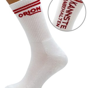 Socken „ORION“ mit Spruch: Kannste anbehalten