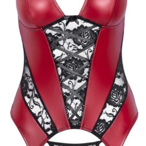 Strapshemd mit Spitzeneinsätzen in der Front